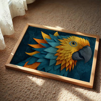 Macaw in Golden Feather Mosaic