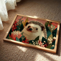 Hedgehog Among Winter Berries