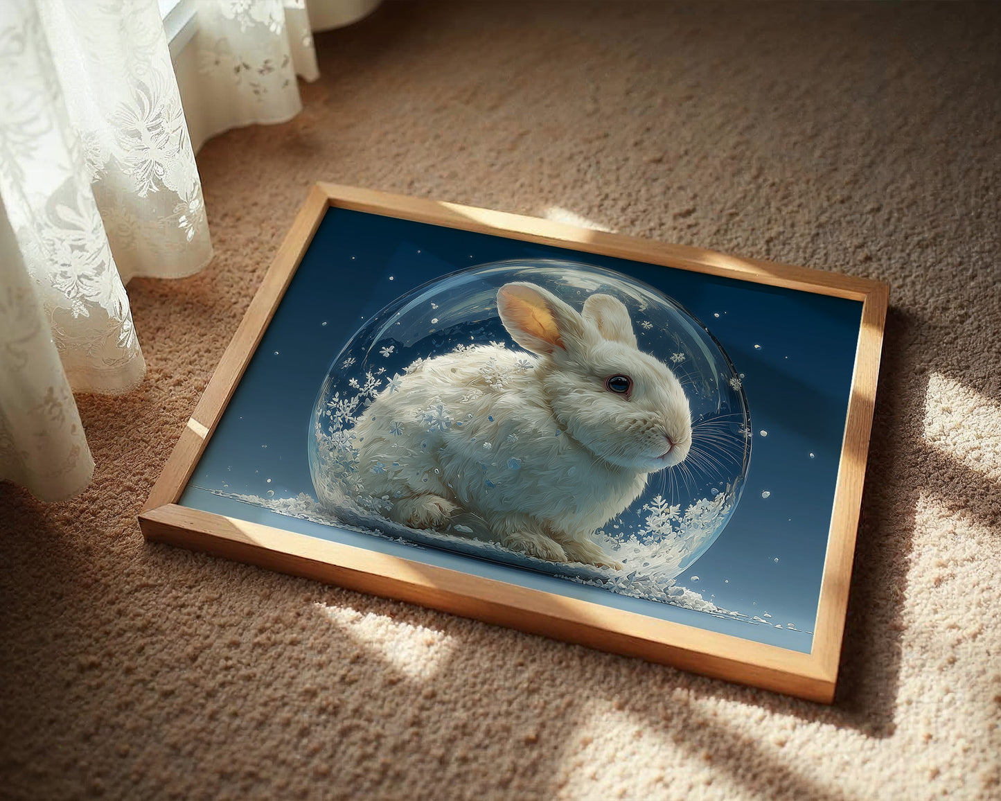 Rabbit Inside a Snow Globe