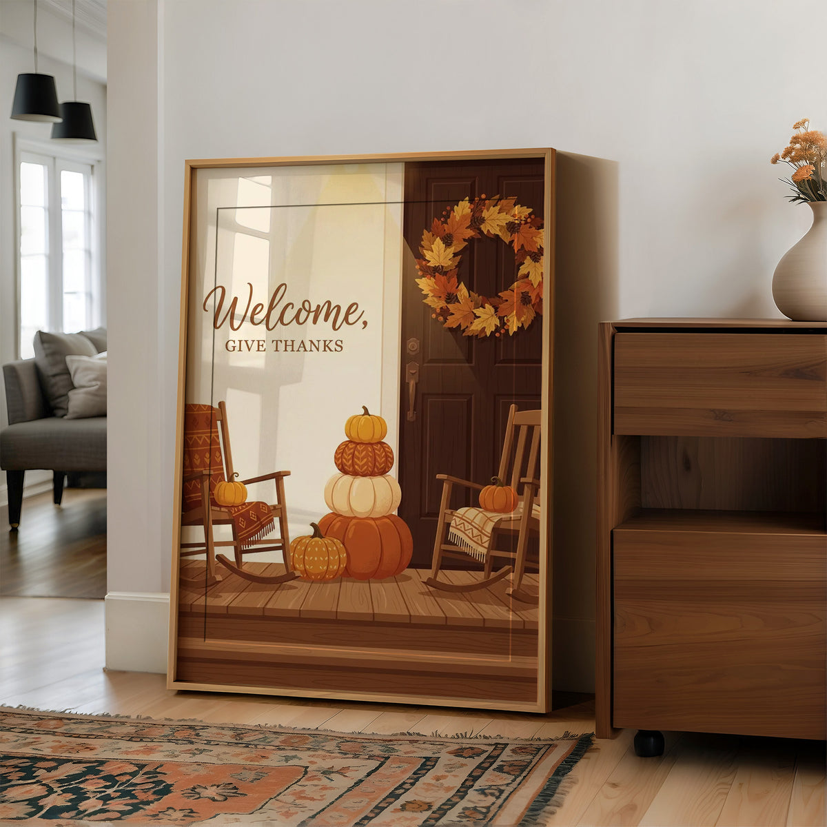 Welcome, Give Thanks: Pumpkins Holding the Seats