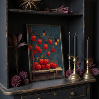 Orchard After Dark: Apples on Strings