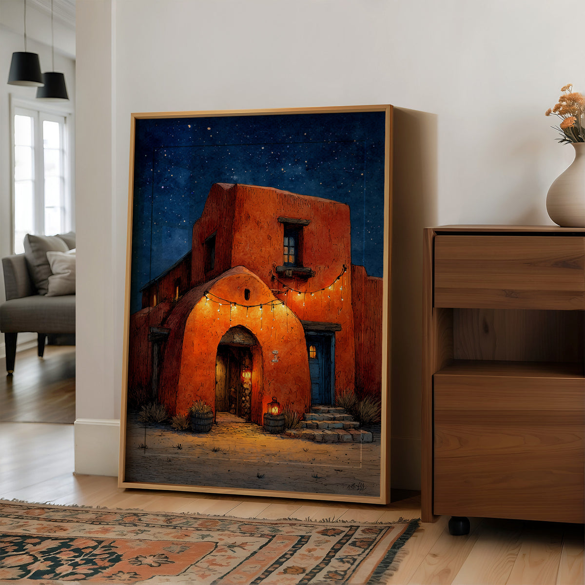 Desert Nightlight: Adobe Left the Lights On