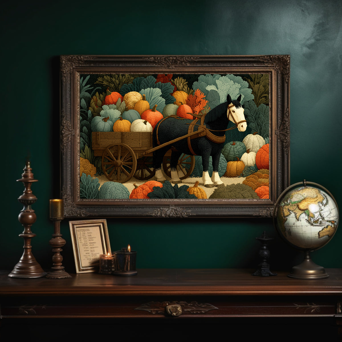 Hauling Pumpkins, Eyeing the Kale