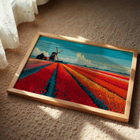 Tulips in Formation, Windmill on Duty