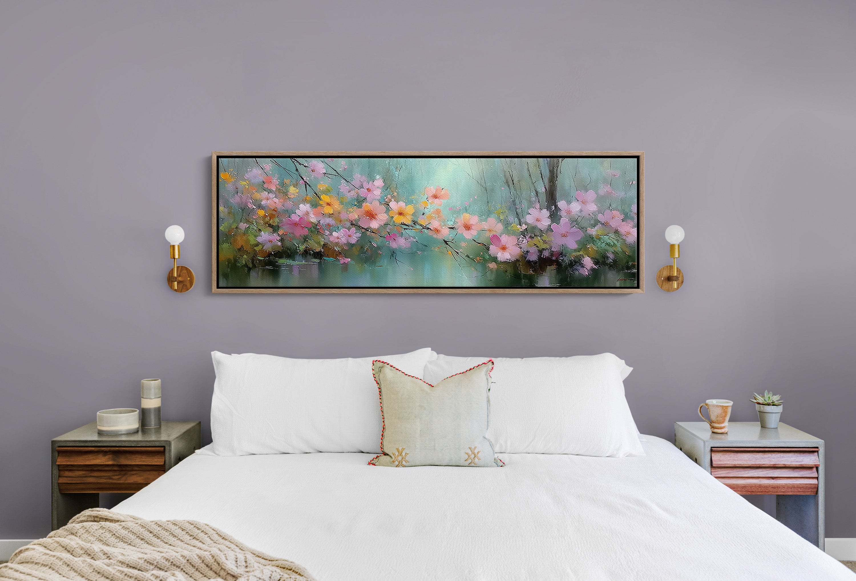 Blossoms Drifting Over Quiet Water