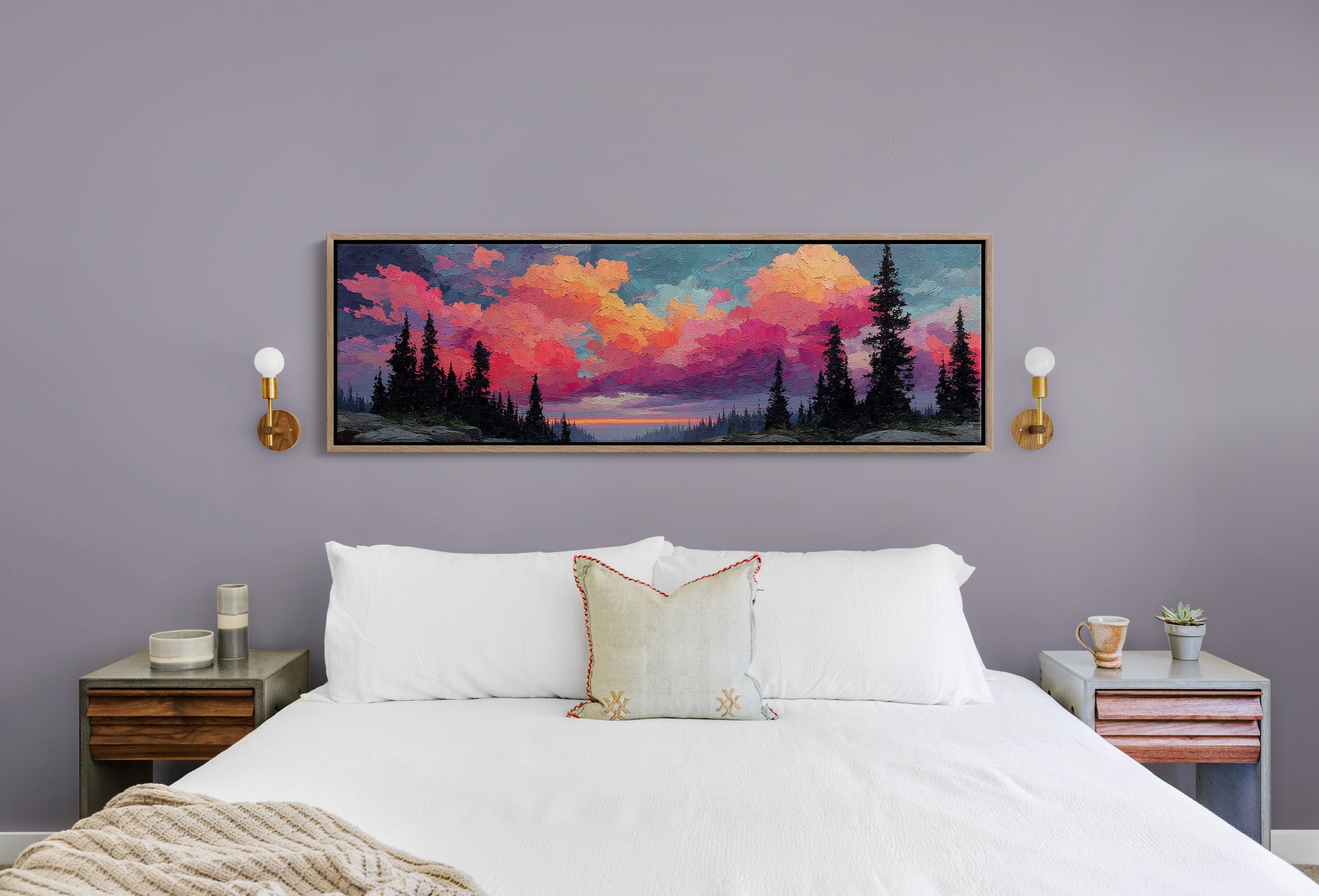 Crimson Skies Over Silent Pines