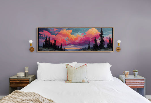 Crimson Skies Over Silent Pines