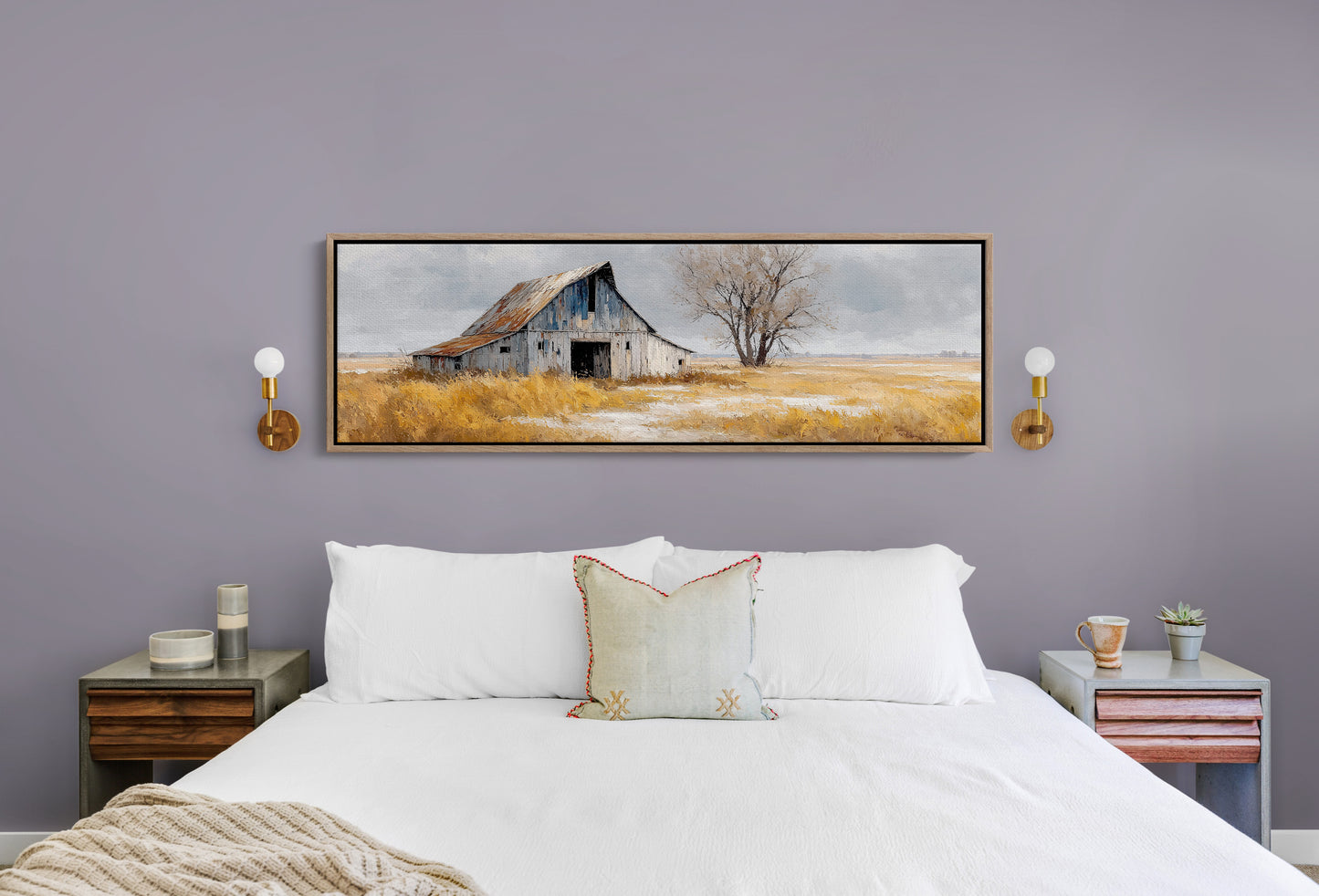 Weathered Barn Beneath Gray Skies
