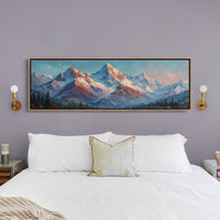 Crimson Light on Alpine Peaks