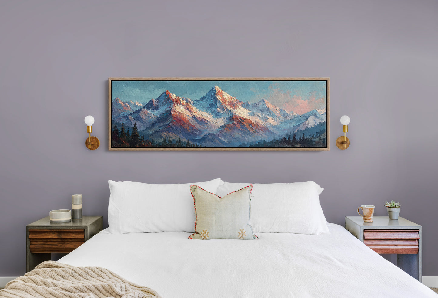 Crimson Light on Alpine Peaks