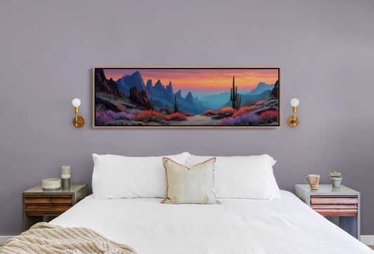Desert Glow Beyond the Cliffs