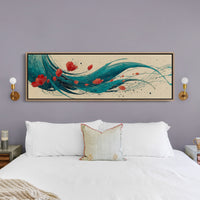 Petals Adrift on Teal Currents
