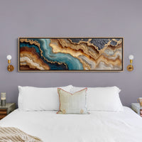 Teal and Gold Geode Flow