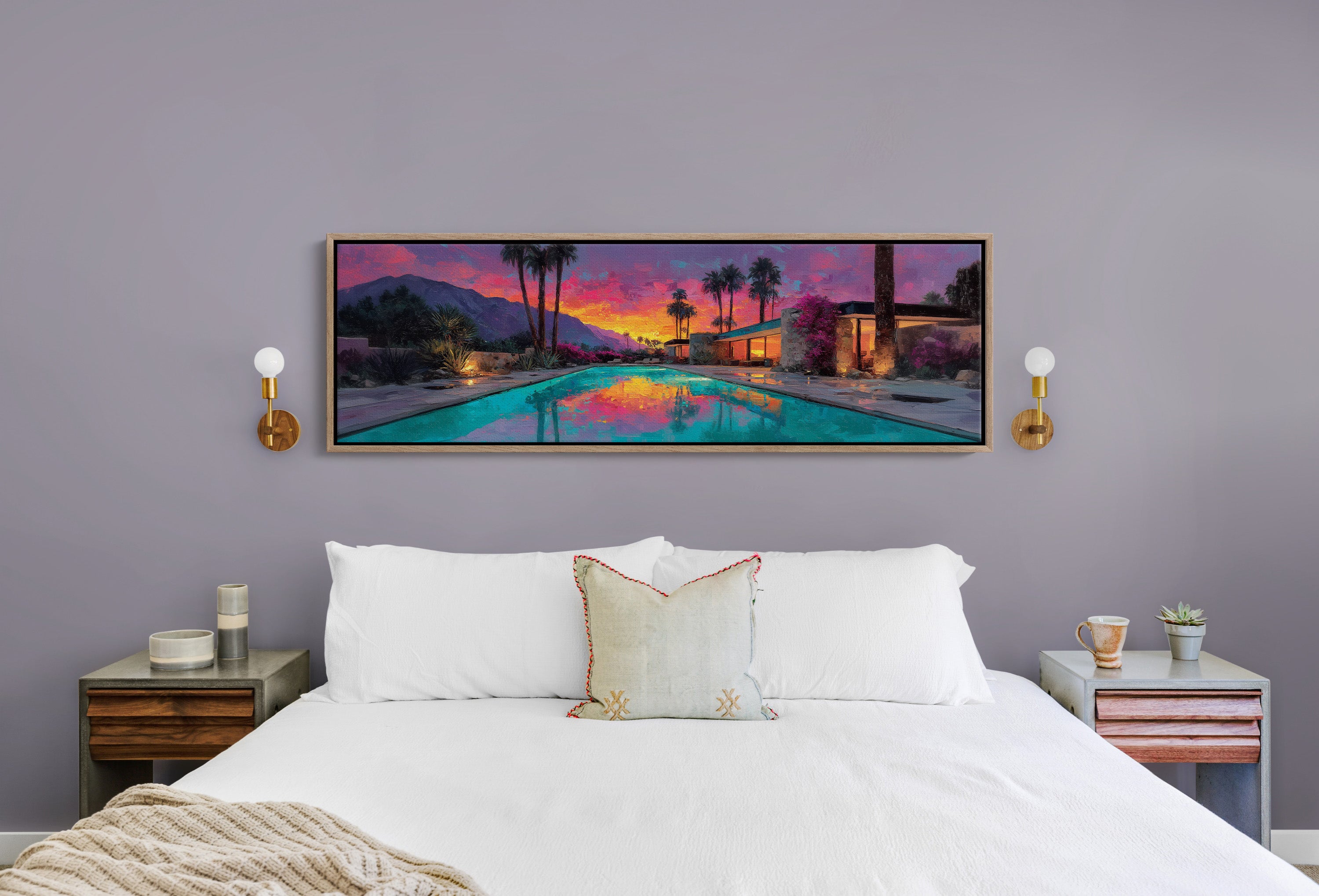 Desert Sunset Poolside Glow