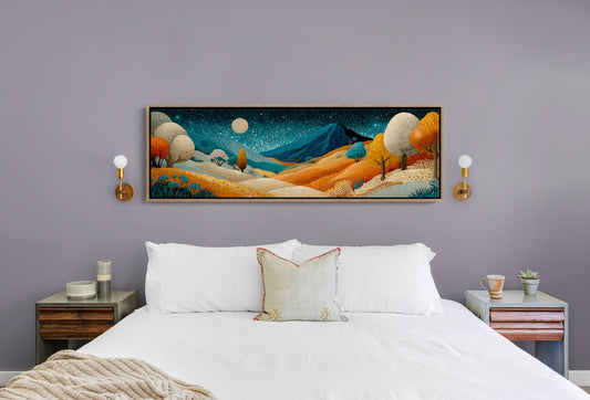 Midnight Hills In Ember Glow