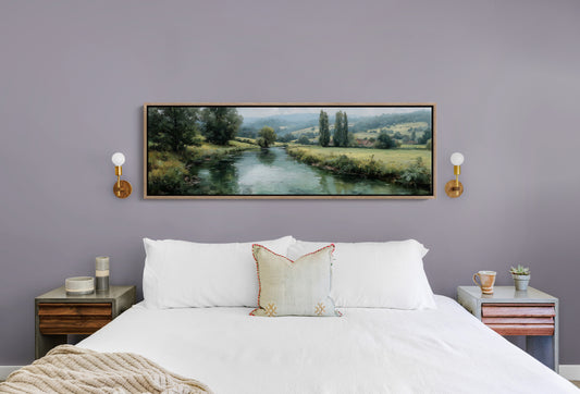 Quiet River Through Green Fields
