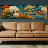 Golden Chrysanthemums In Indigo Tide