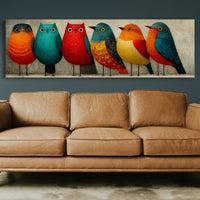 A Colorful Gathering on the Wire