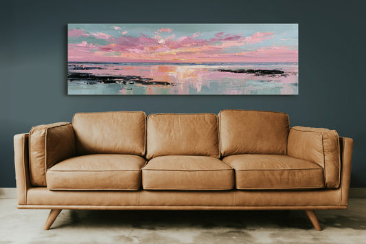 Blush Horizon Coastal Sunset