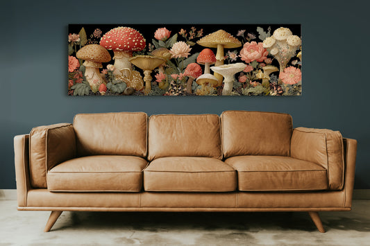 Midnight Garden Of Wild Mushrooms