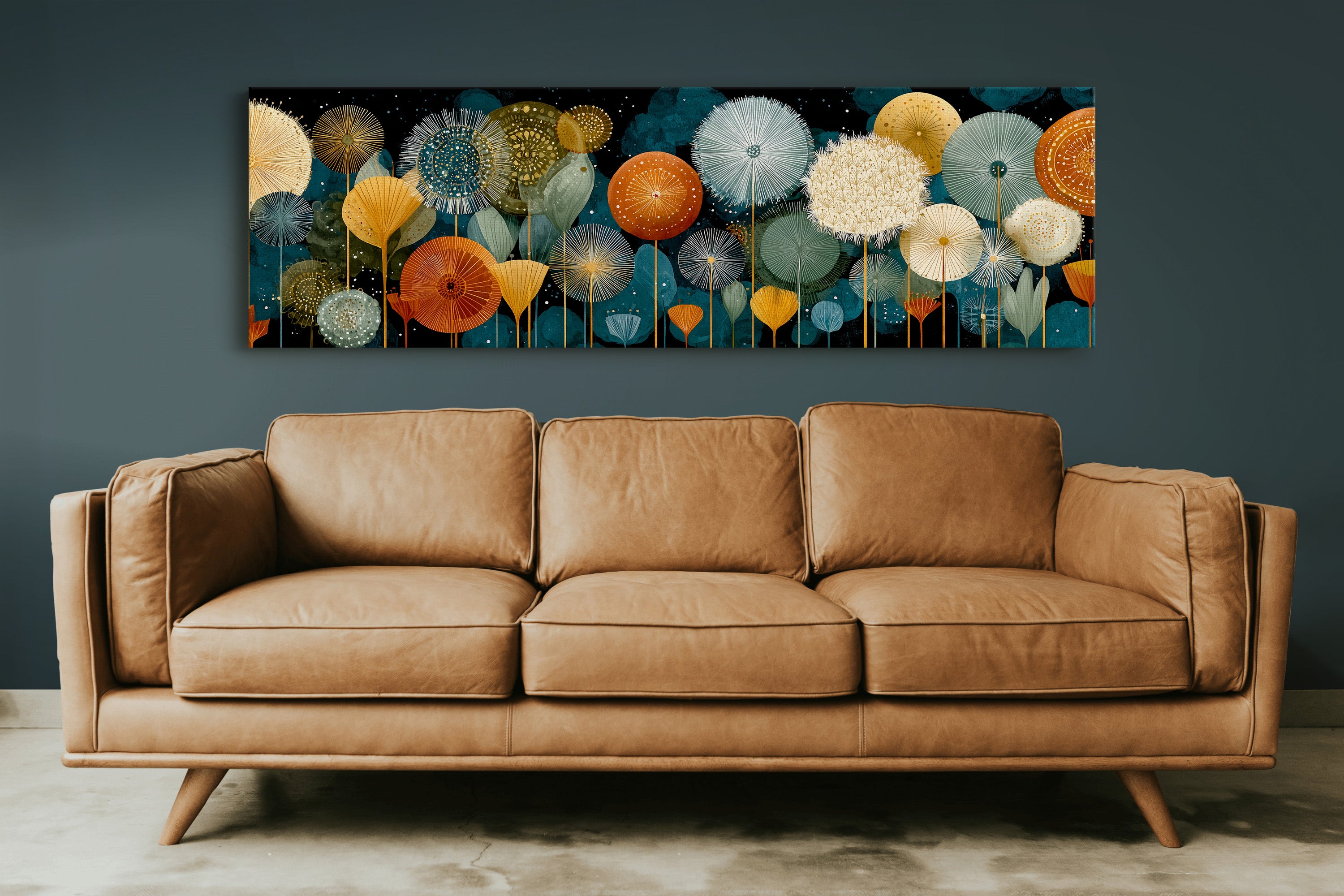Midnight Garden Of Radiant Blooms