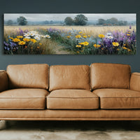 Wildflower Path Through Golden Fields