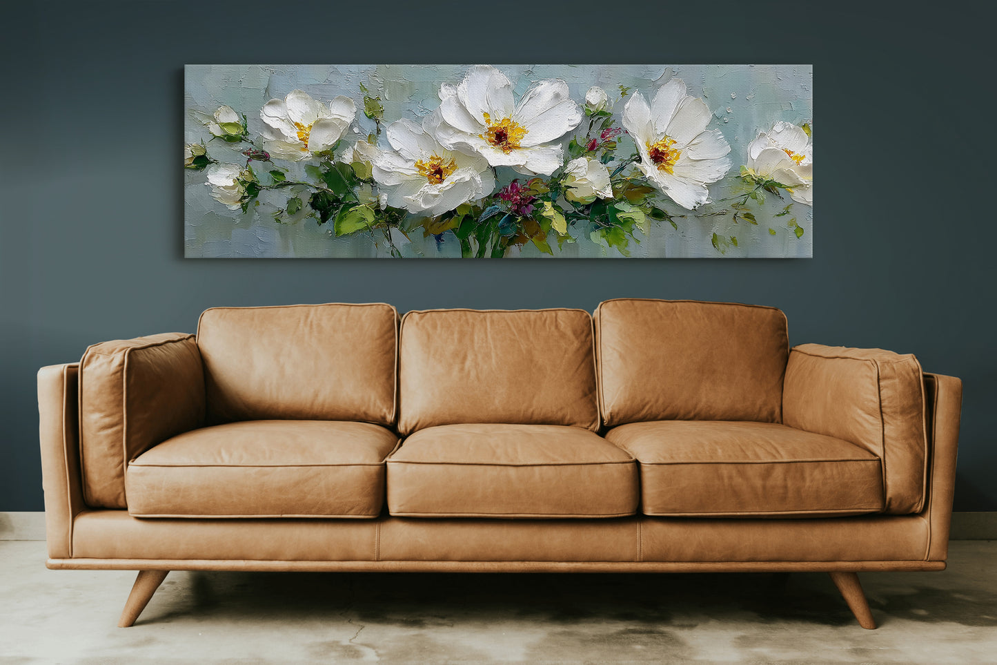 White Garden Blossoms In Soft Relief