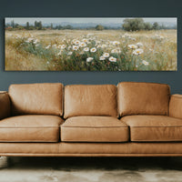 Wild Daisies Across Golden Meadow
