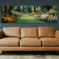 Sunlit Garden Path in Bloom