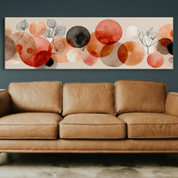Terracotta Circles and Botanical Line Art