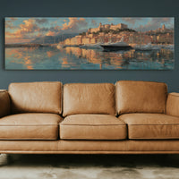 Golden Harbor at Mediterranean Sunset