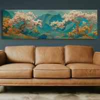 Cherry Blossoms Over Tranquil Mountain Lake