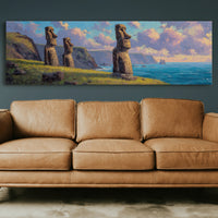 Easter Island Moai Coastal Sunset