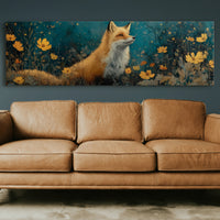 Enchanted Forest Fox and Wildflowers
