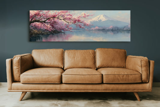 Cherry Blossoms and Mount Fuji Lake