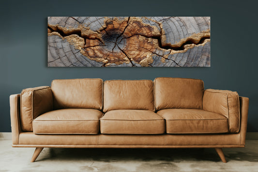 Gold Veins Through Ancient Wood