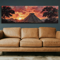 Sunset Over the Ancient Pyramid