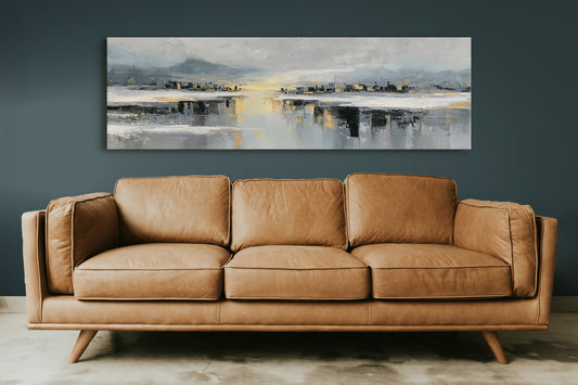 Golden Reflection Over Quiet City