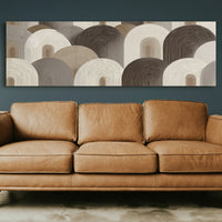 Neutral Geometric Arch Pattern Art