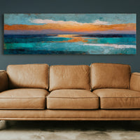 Abstract Ocean Sunset Horizon