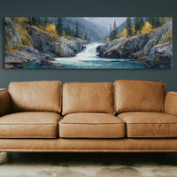 Mountain Waterfall Forest Landscape