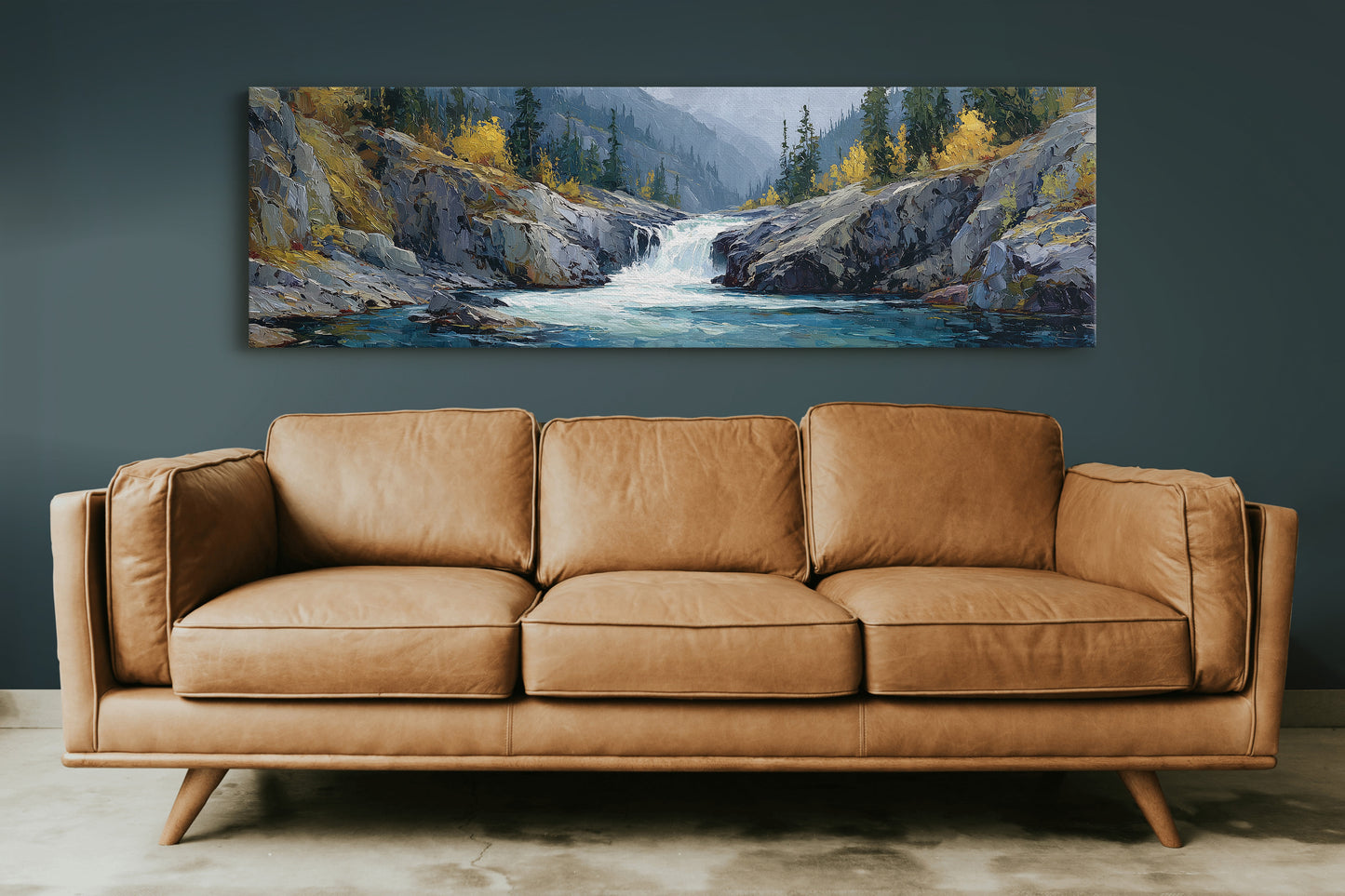 Mountain Waterfall Forest Landscape