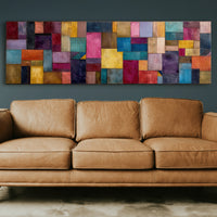 Color Block Abstract Geometric Wall Art