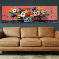 Wildflowers Spill Across Coral Light