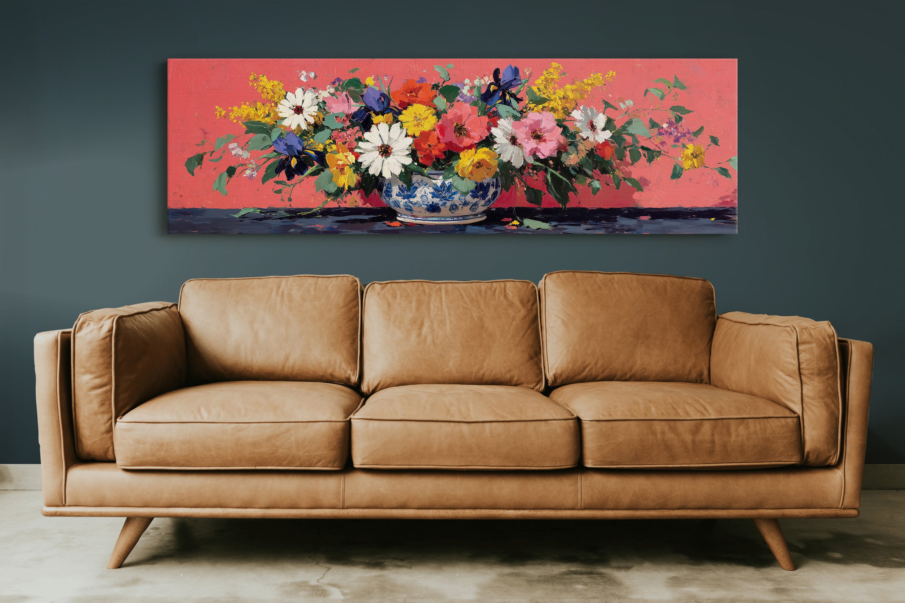 Wildflowers Spill Across Coral Light