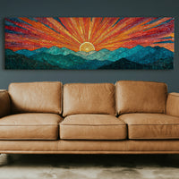 Radiant Sunrise Over Quiet Peaks