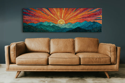 Radiant Sunrise Over Quiet Peaks