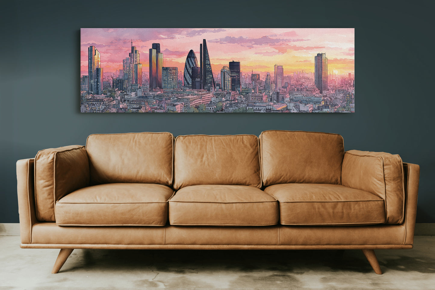 London Skyline In Sunset Glow