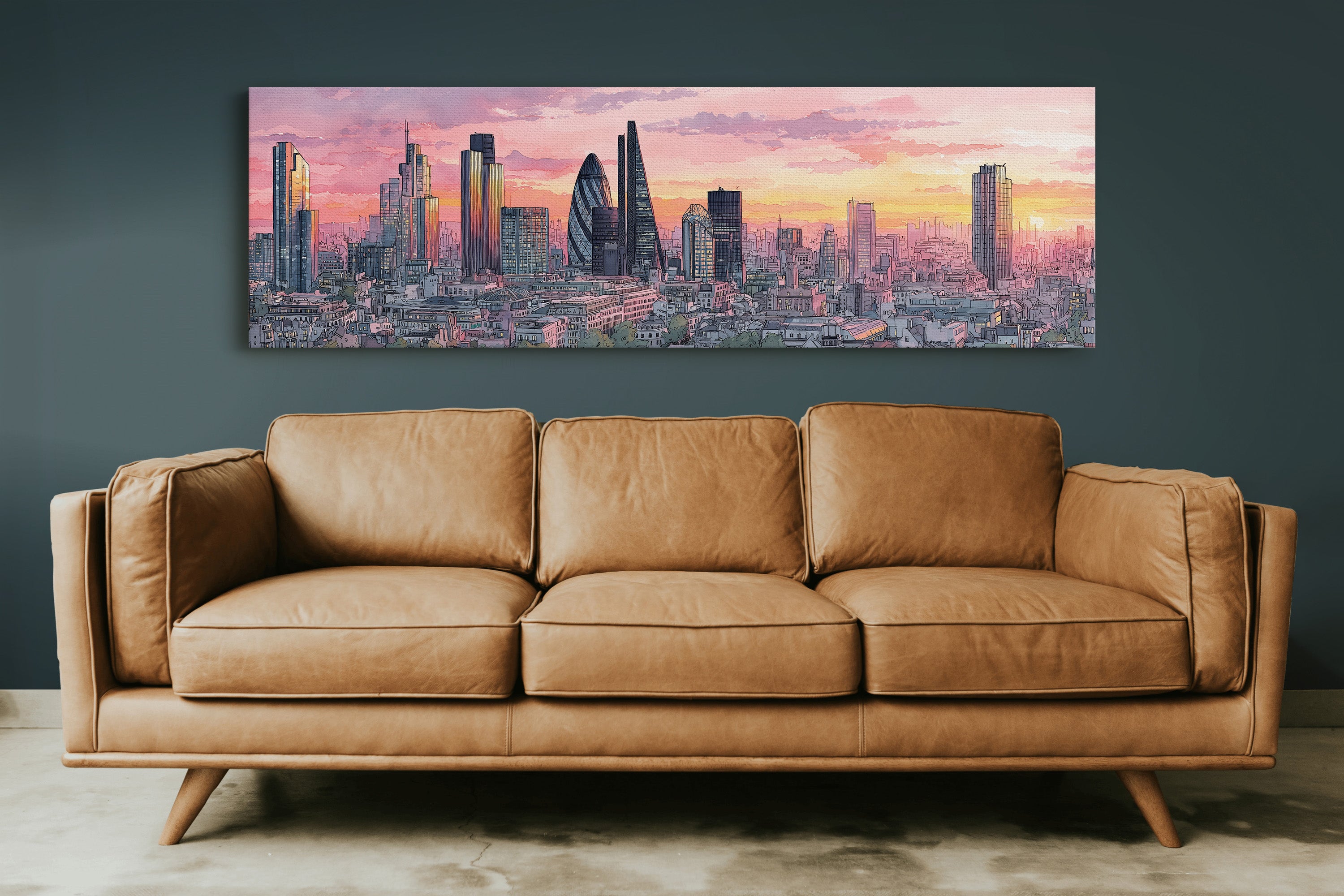 London Skyline In Sunset Glow