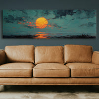 Molten Sun Over Quiet Horizon